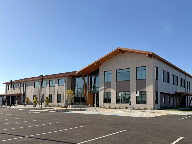 East-facing facade of the Administration & Health Sciences Building