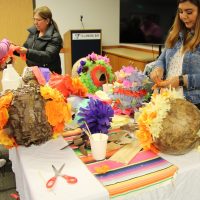 Table with Hispanic Heritage Month articles on table