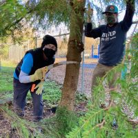 Staff, faculty and students partnered with Tillamook Habitat for Humanity for MLK Day of Service. 
Volunteers spent the morning and afternoon cleaning up the grounds and garden area for Head Start and Tillamook Early Learning Center and building storage sheds.