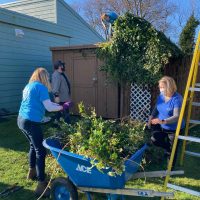 Staff, faculty and students partnered with Tillamook Habitat for Humanity for MLK Day of Service. 
Volunteers spent the morning and afternoon cleaning up the grounds and garden area for Head Start and Tillamook Early Learning Center and building storage sheds.